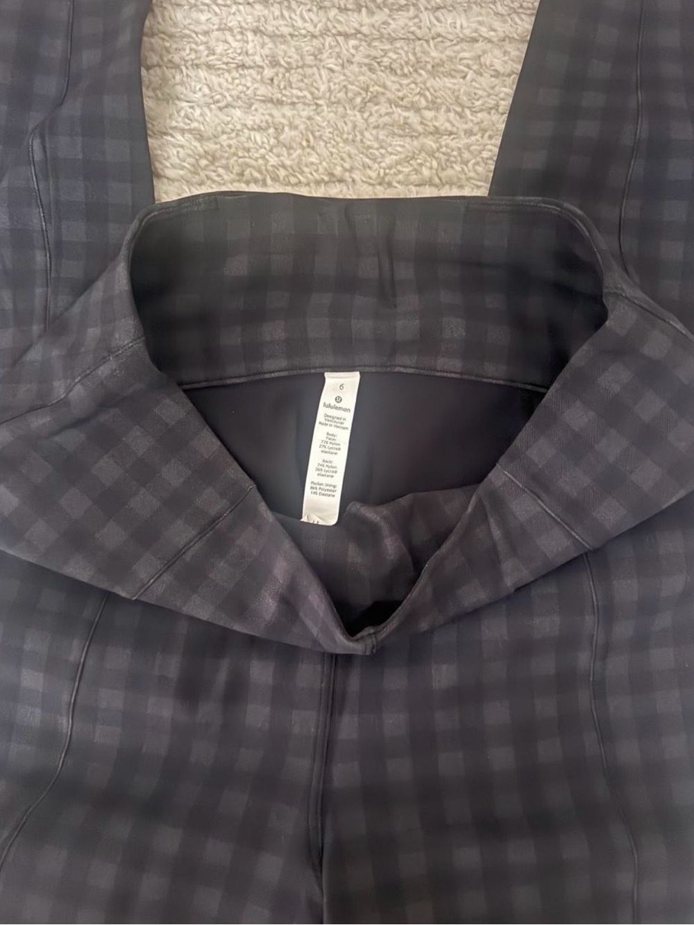 lululemon athletica Men's Dark Gray Check Polo